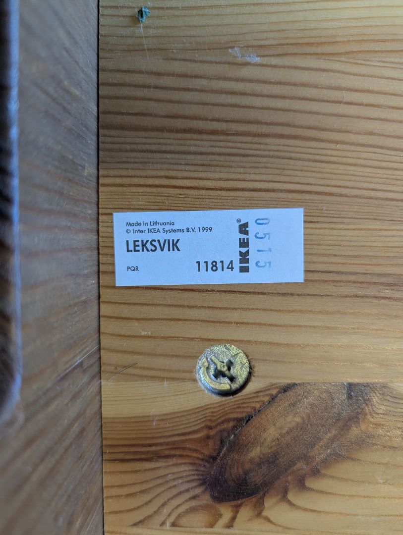 IKEA LEKSVIK Solid Pine Storage Bench