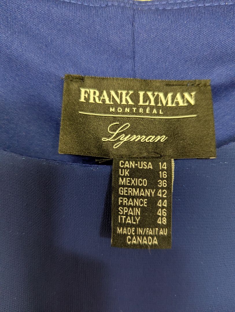 Frank Lyman Montréal Blue Evening Dress – Size 14