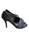 Ann Marino Black Peep-Toe Heels