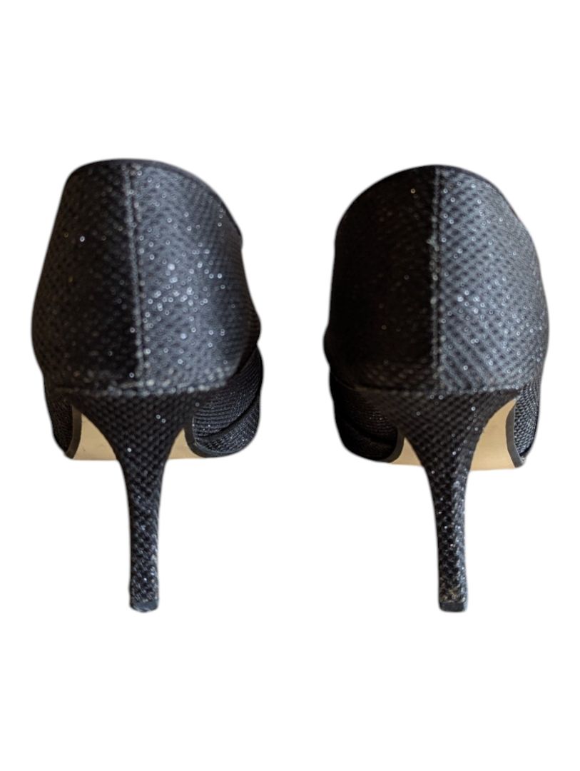 Ann Marino Black Peep-Toe Heels