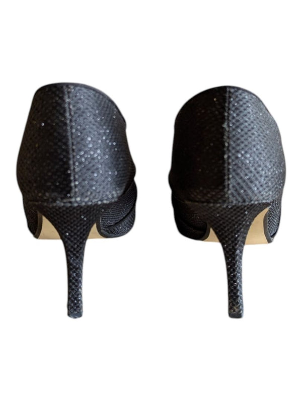 Ann Marino Black Peep-Toe Heels
