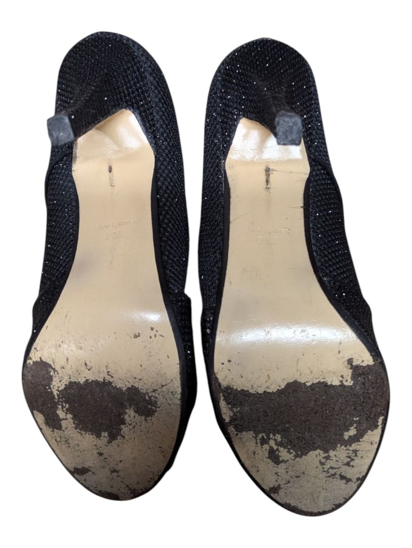 Ann Marino Black Peep-Toe Heels