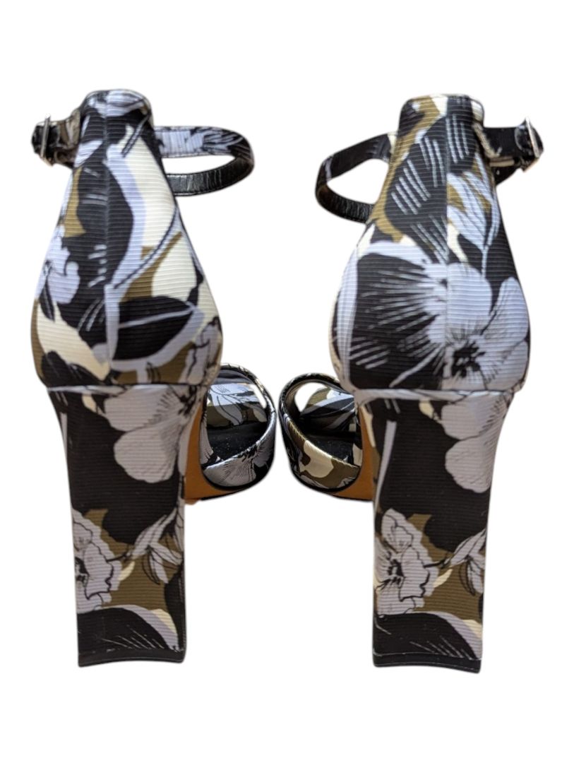 Marc Fisher LTD Floral Ankle Strap Block Heel Sandals – Size 10M