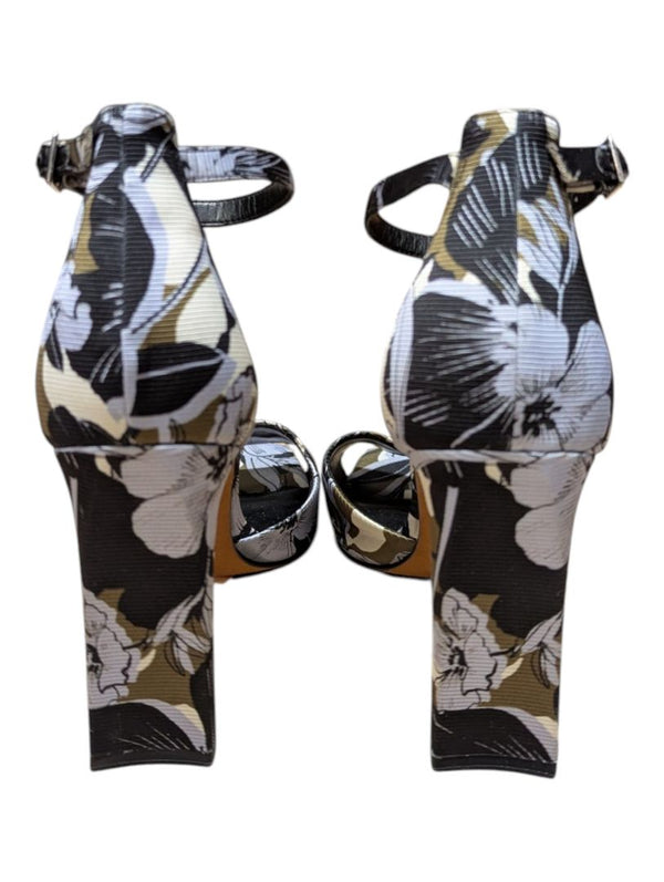 Marc Fisher LTD Floral Ankle Strap Block Heel Sandals – Size 10M