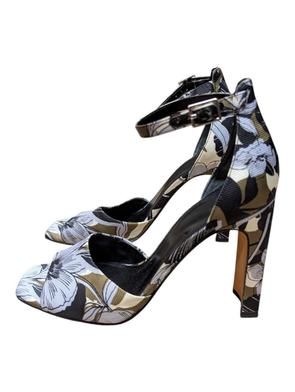 Marc Fisher LTD Floral Ankle Strap Block Heel Sandals – Size 10M