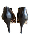 Michael Kors Leopard Print Zip-Front Heels – Size 10M