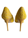 Primark Yellow Lace Pointed-Toe Heels – Size 9