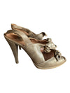 Hobbs London Gold Bow Detail Slingback Heels