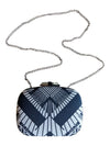 Karen Millen Black & White Graphic Box Clutch Evening Bag with Chain Strap