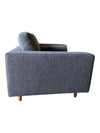 Grey Fabric Loveseat with Bolster Pillows
