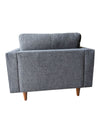 Grey Fabric Loveseat with Bolster Pillows