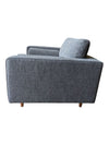 Grey Fabric Loveseat with Bolster Pillows