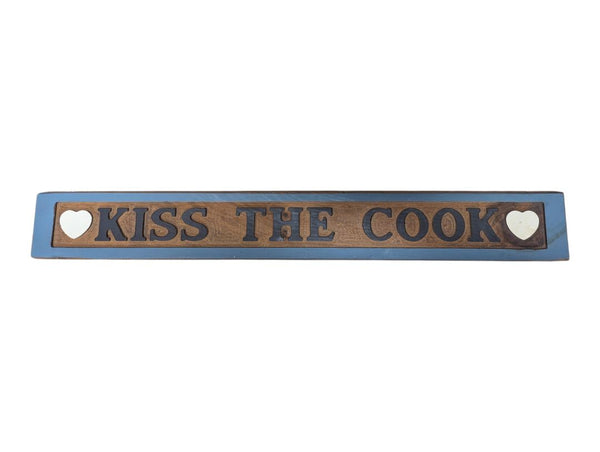 Kiss the Cook Decorative Wooden Wall Sign