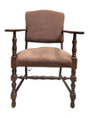 Vintage Upholstered Wooden Armchair