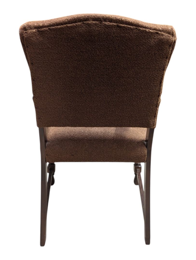 Vintage Upholstered Wooden Armchair