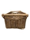 Vintage Wicker Storage Basket with Handles