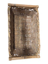 Vintage Wicker Storage Basket with Handles