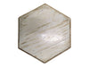 Vintage Distressed White Carved Accent Table