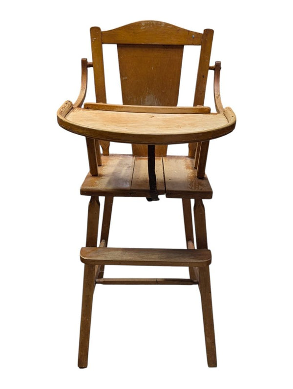 Vintage Harris Wooden Child’s High Chair with Tray