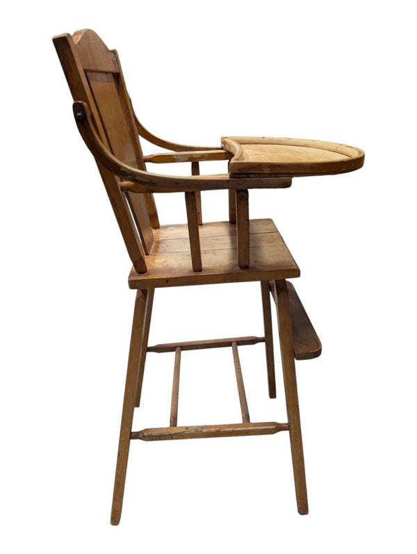 Vintage Harris Wooden Child’s High Chair with Tray