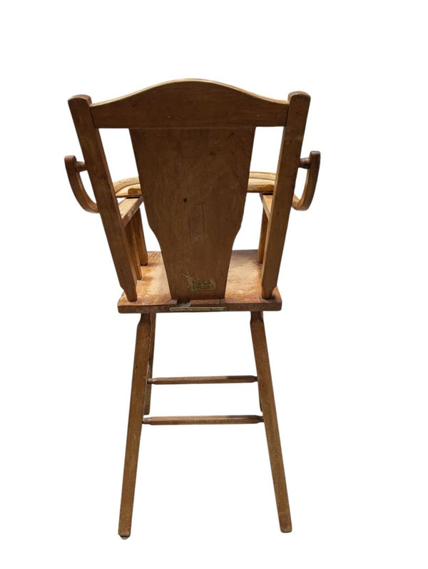 Vintage Harris Wooden Child’s High Chair with Tray