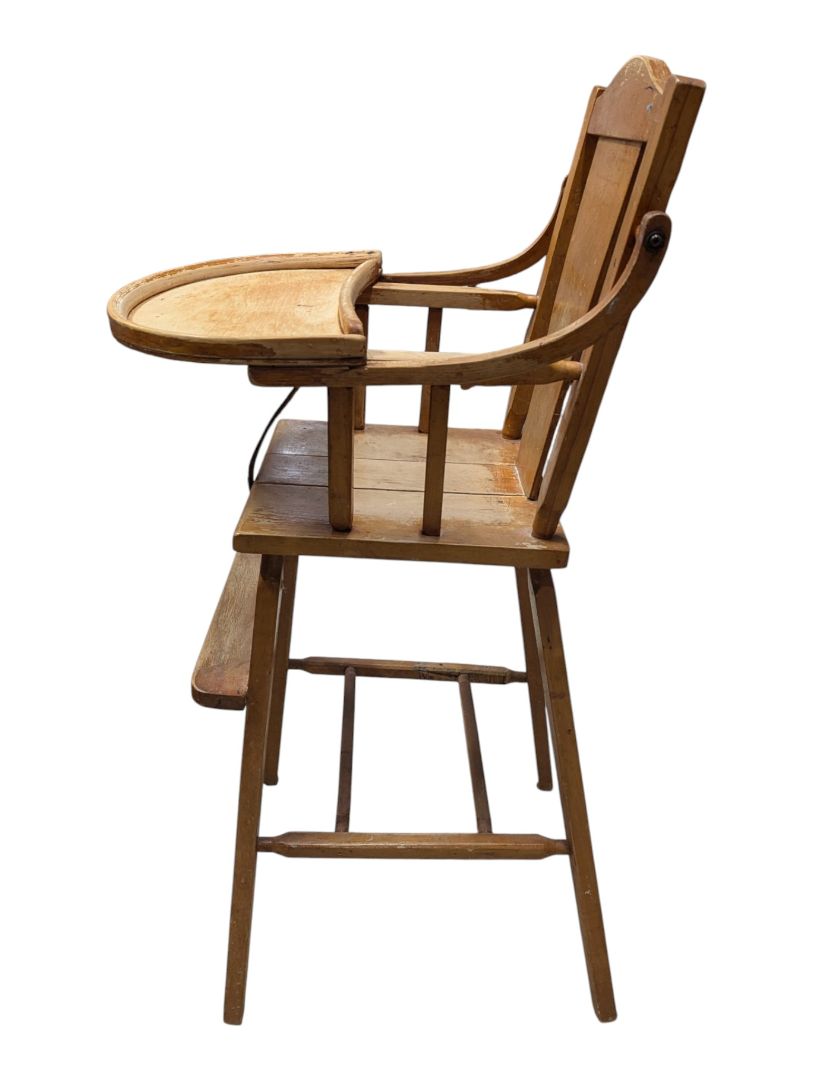 Vintage Harris Wooden Child’s High Chair with Tray