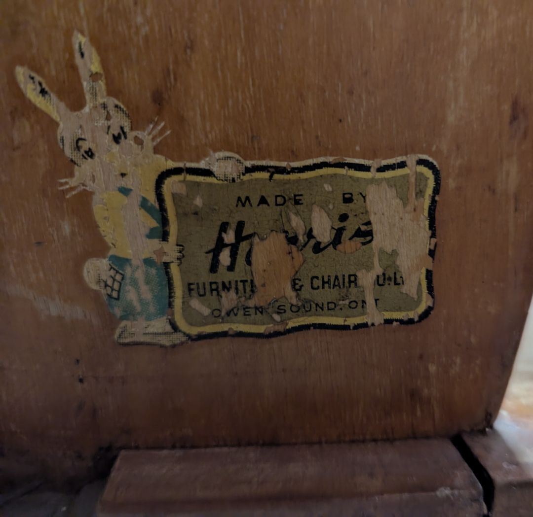Vintage Harris Wooden Child’s High Chair with Tray