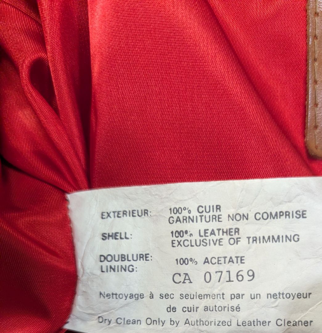Vintage Red Leather Cropped Jacket