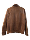 Reed Leather Sportswear Brown Leather Bomber Jacket
