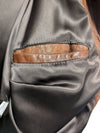 Reed Leather Sportswear Brown Leather Bomber Jacket