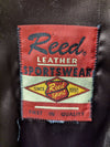 Reed Leather Sportswear Brown Leather Bomber Jacket