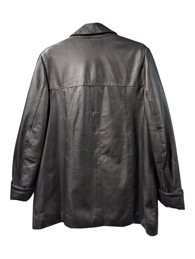 B&C Bod & Christensen Black Leather Jacket