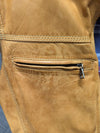 Danier Tan Leather Bomber Jacket