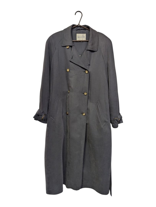 Principles Grey Double-Breasted Trench Coat