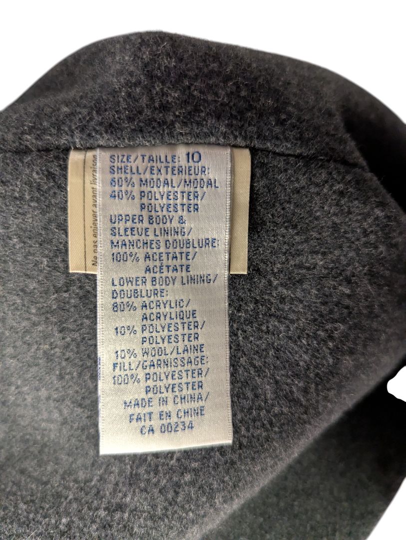 Principles Grey Double-Breasted Trench Coat