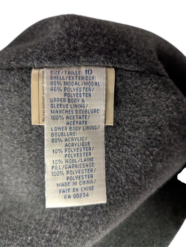 Principles Grey Double-Breasted Trench Coat