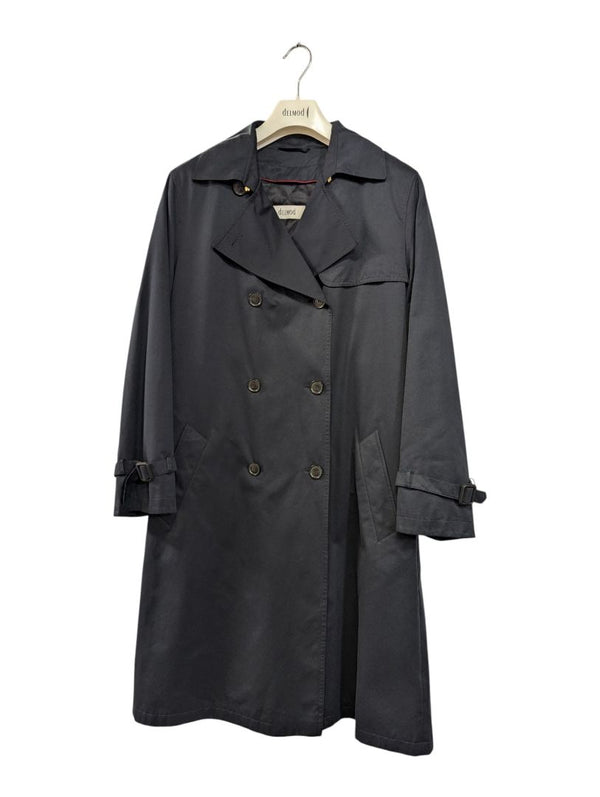 dELMOD Navy Double-Breasted Trench Coat