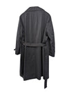 dELMOD Navy Double-Breasted Trench Coat