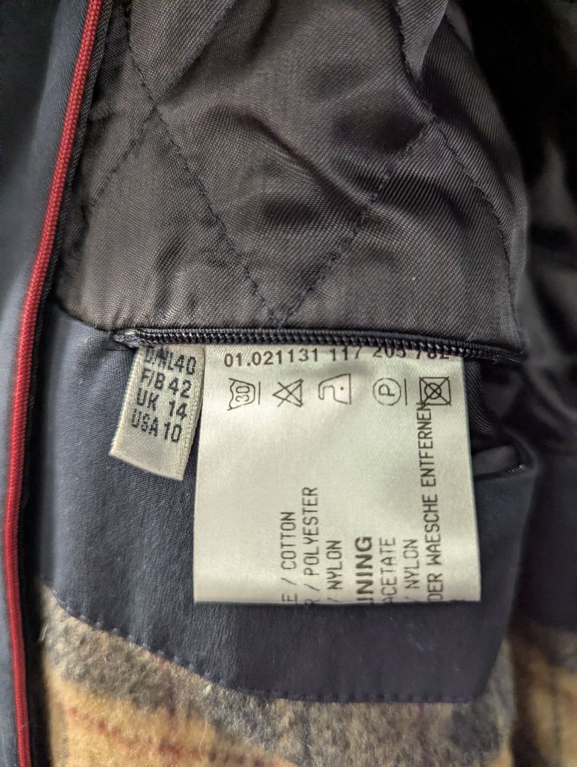 dELMOD Navy Double-Breasted Trench Coat
