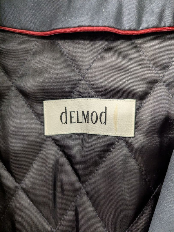 dELMOD Navy Double-Breasted Trench Coat