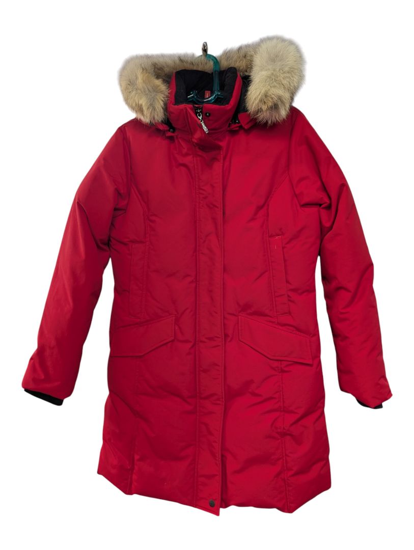 Con Spirit Canada Platinum Edition Red Down Parka with Fur-Trim Hood