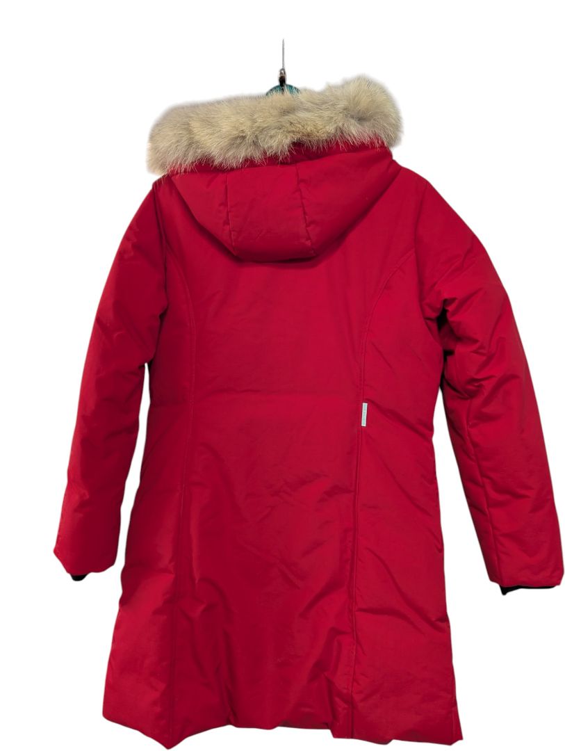 Con Spirit Canada Platinum Edition Red Down Parka with Fur-Trim Hood