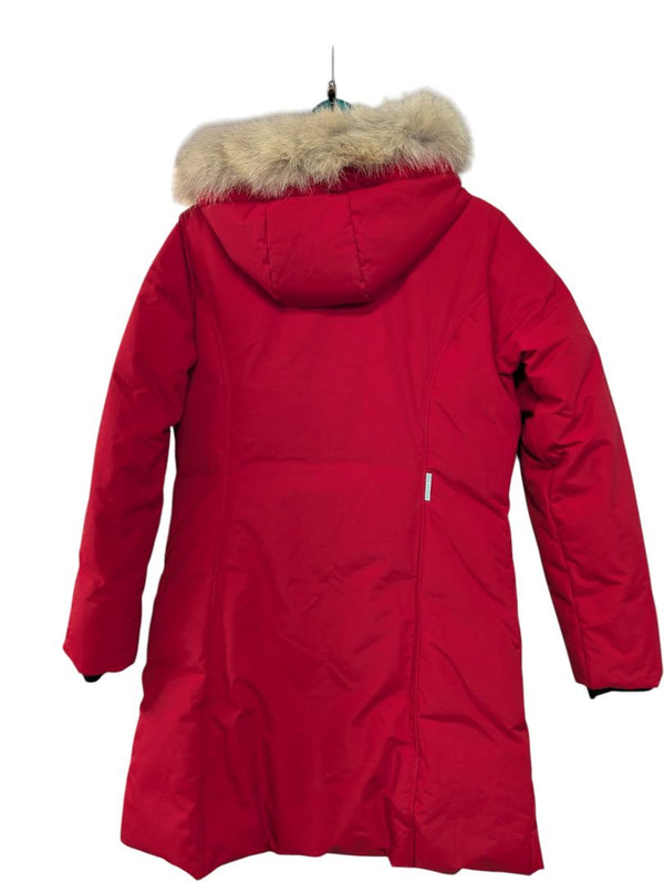 Con Spirit Canada Platinum Edition Red Down Parka with Fur-Trim Hood