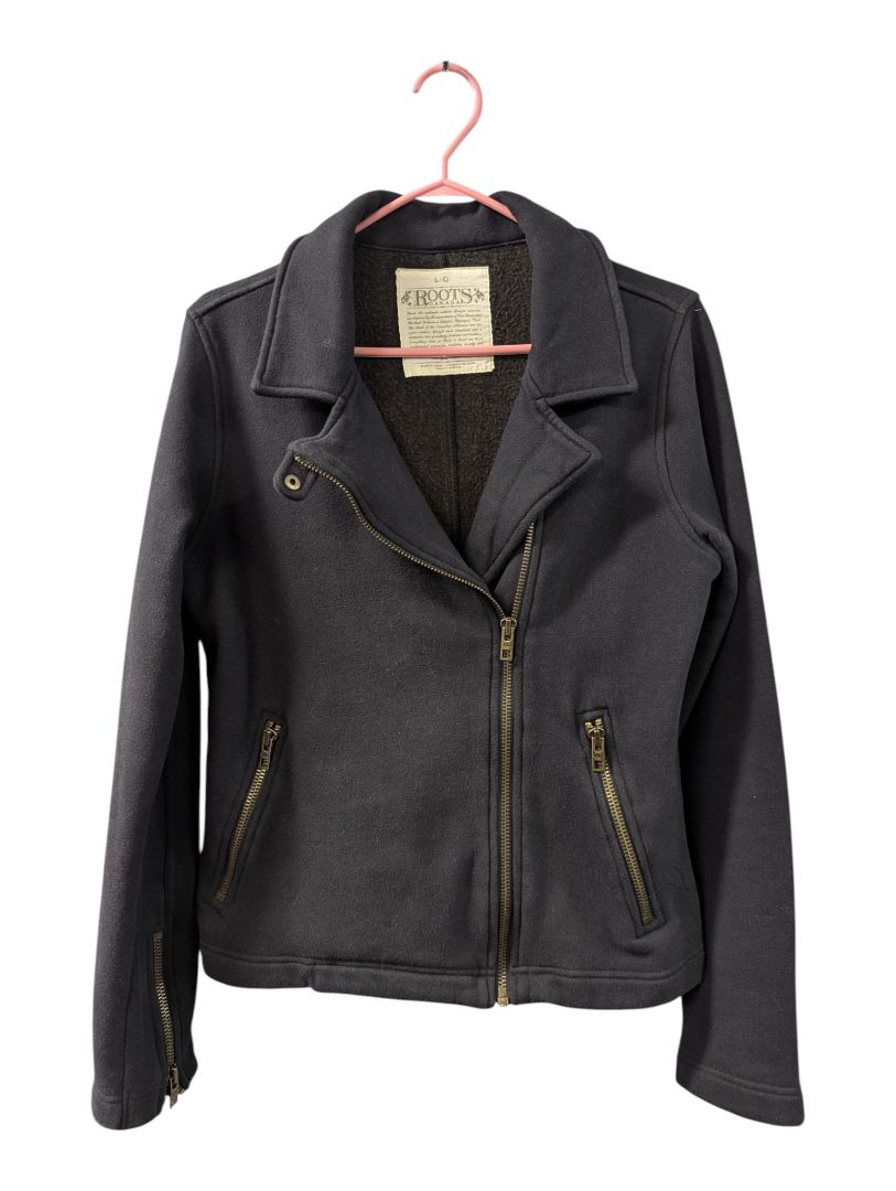 Roots Canada Black Zip-Front Jacket