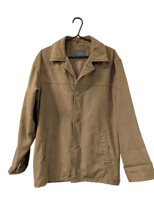 Mantles Taupe Button-Front Jacket
