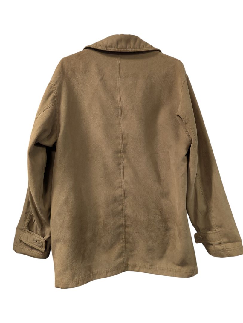 Mantles Taupe Button-Front Jacket