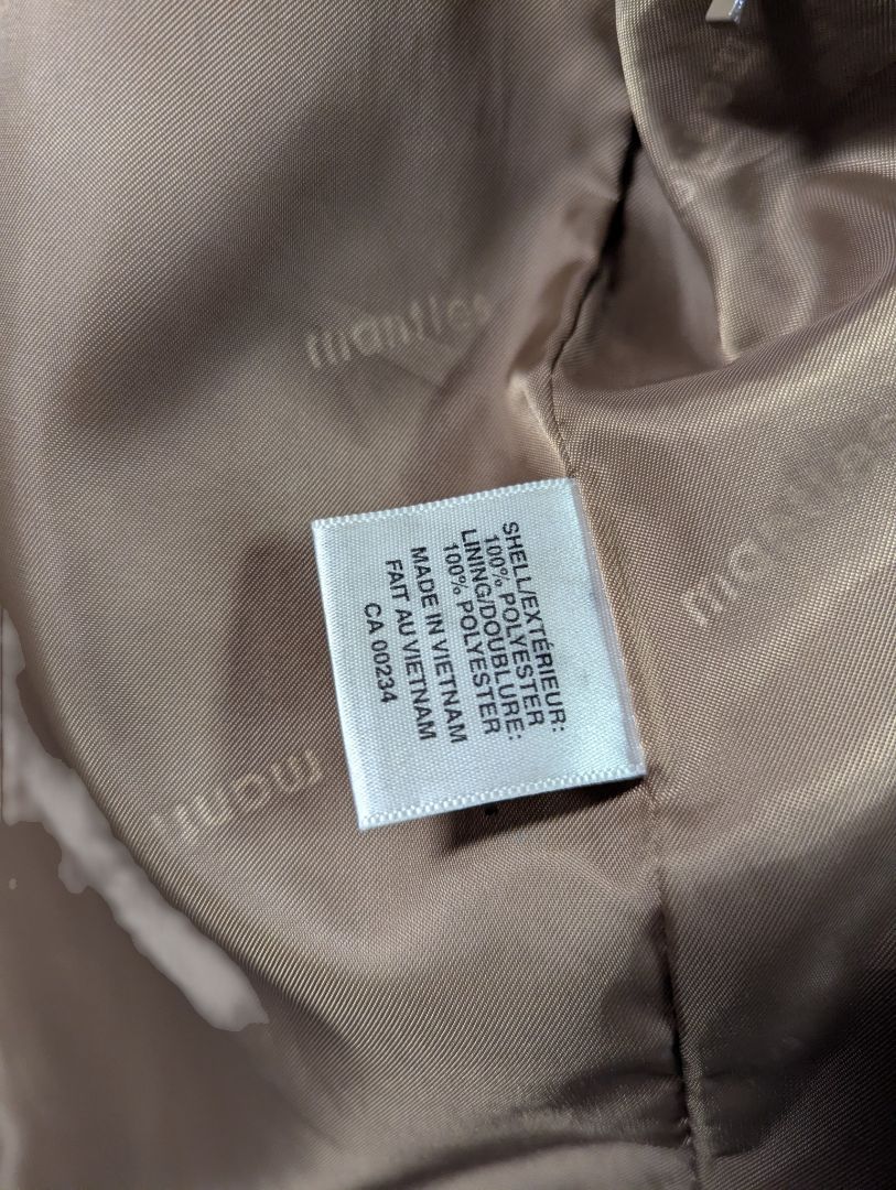 Mantles Taupe Button-Front Jacket