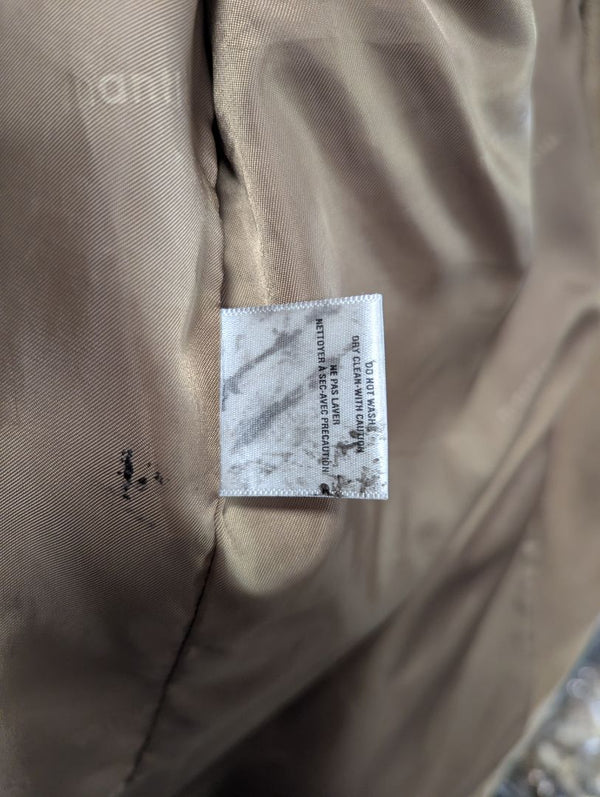 Mantles Taupe Button-Front Jacket