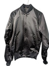 Black Satin Dragon Embroidered Bomber Jacket