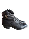 Black Leather Western Ankle Boots – Size 9